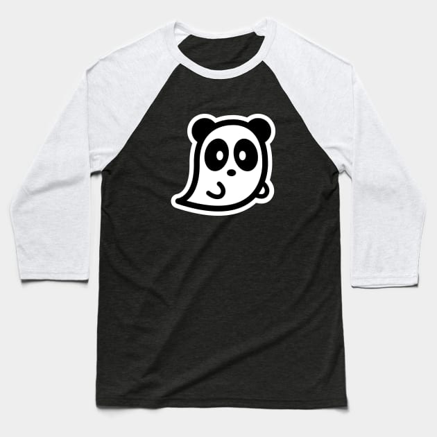 Ghost Panda Bambu Brand Halloween Trick or Treat Scary Baseball T-Shirt by Bambu